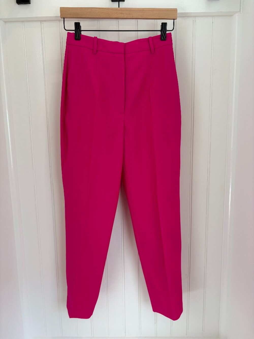 Alexander McQueen Cigarette Trousers — Fuchsia High Waist, IT 40 US 4 NWT